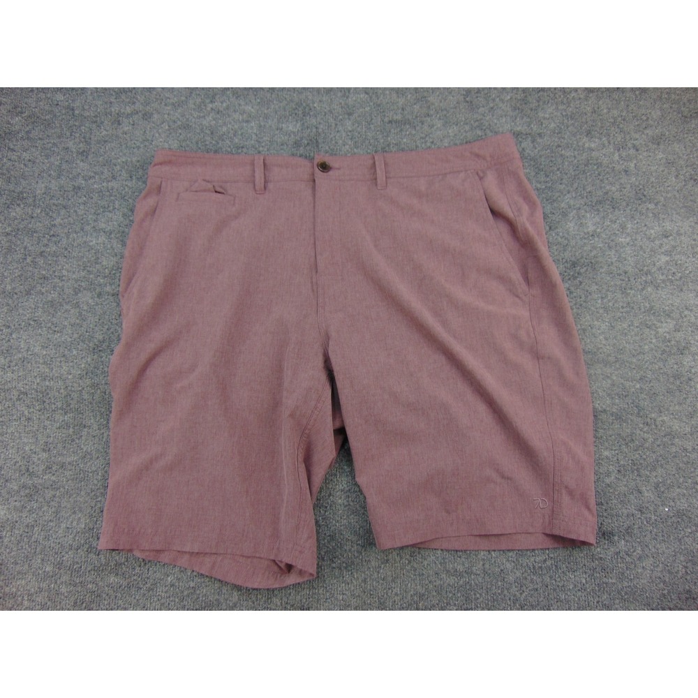 7 Diamonds Velocity Performance Shorts Mens 40 Burgundy Solid Golf Activewear